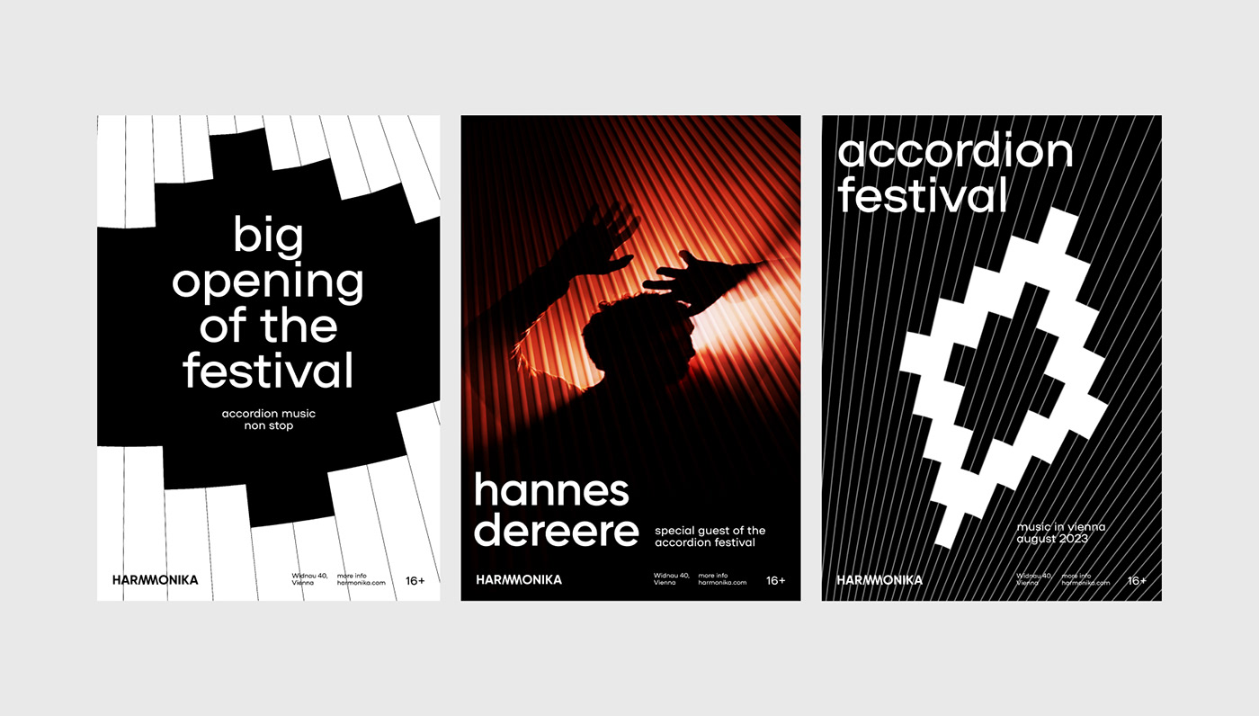branding  identity Logotype accordion festival music motion graphics 