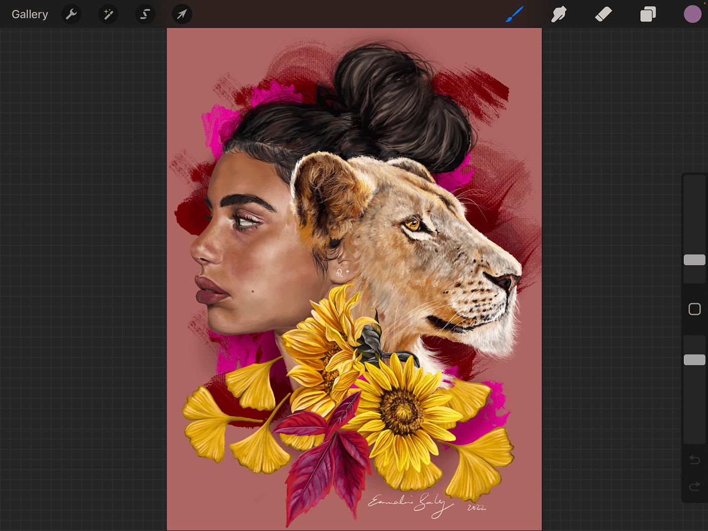concept art digital Digital Art  digital illustration digital painting ILLUSTRATION  Leo lion painting   Procreate