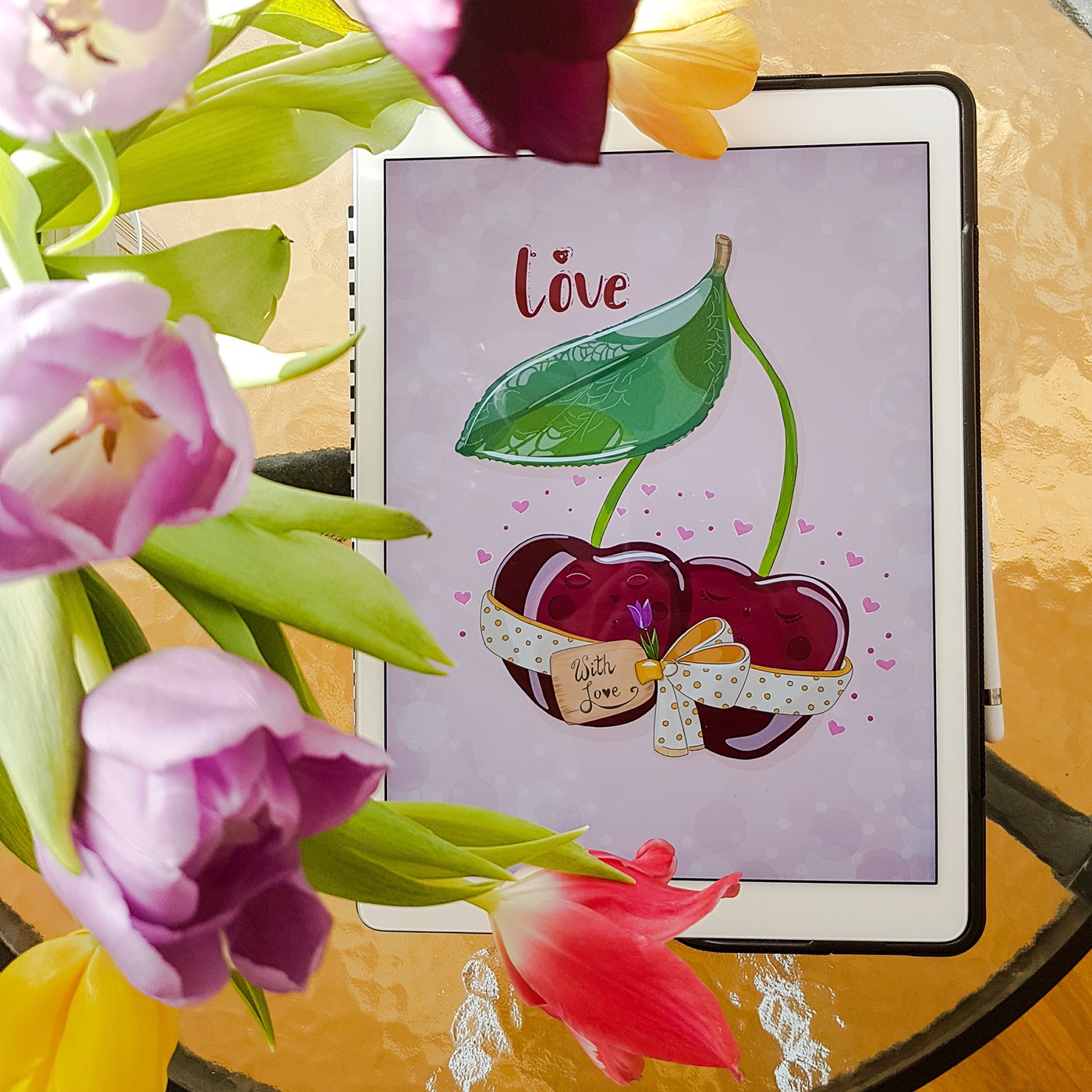 Love postcards fruits illustrations ipadpro applepencil