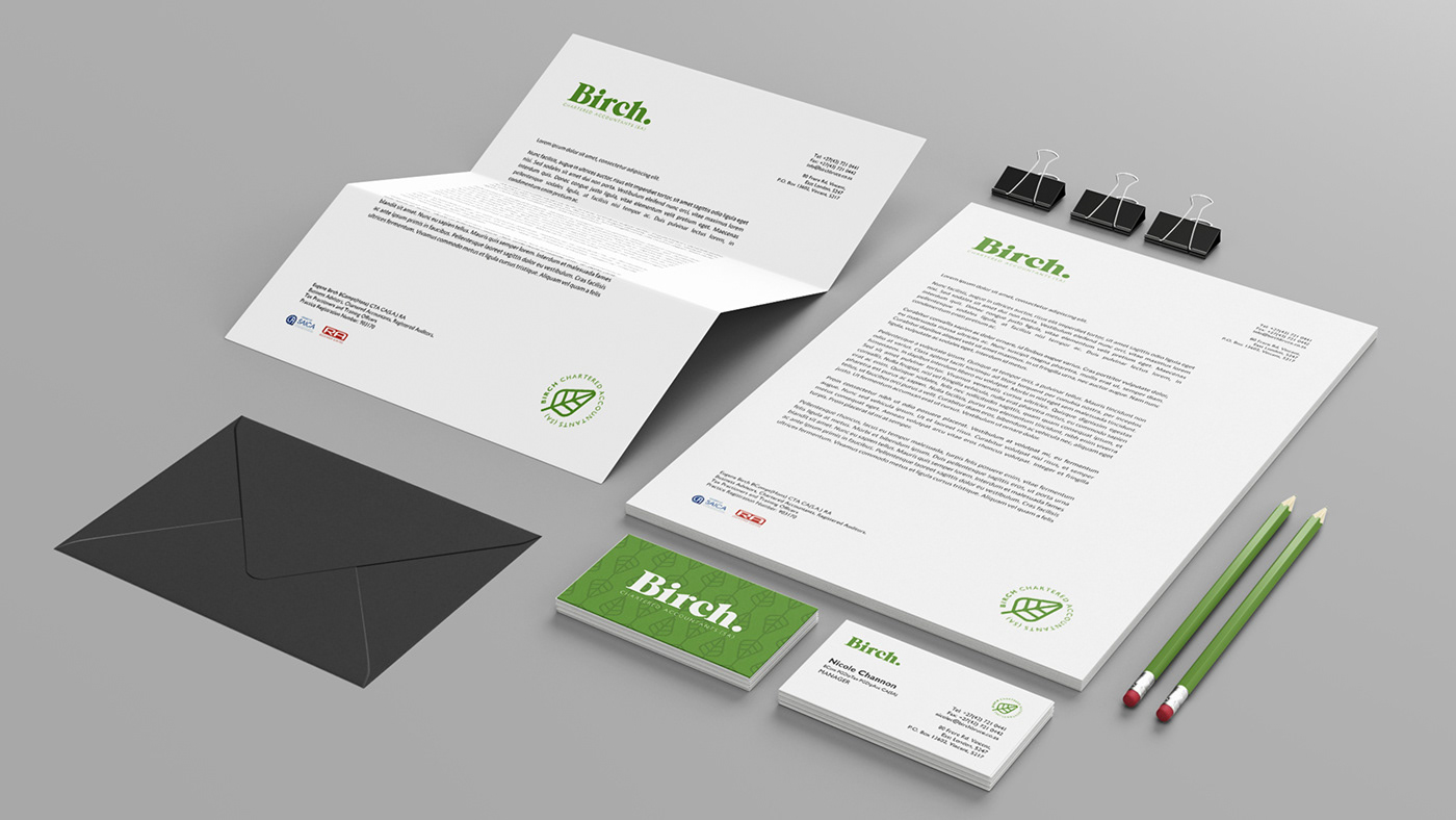 chartered accountant Rebrand logo financial sector leaf birch identity green