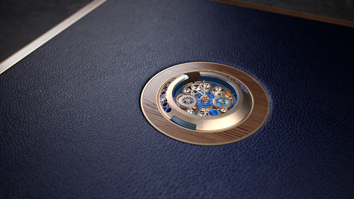 3D CGI closeup design diamond  gold Jewellery luxury product watch