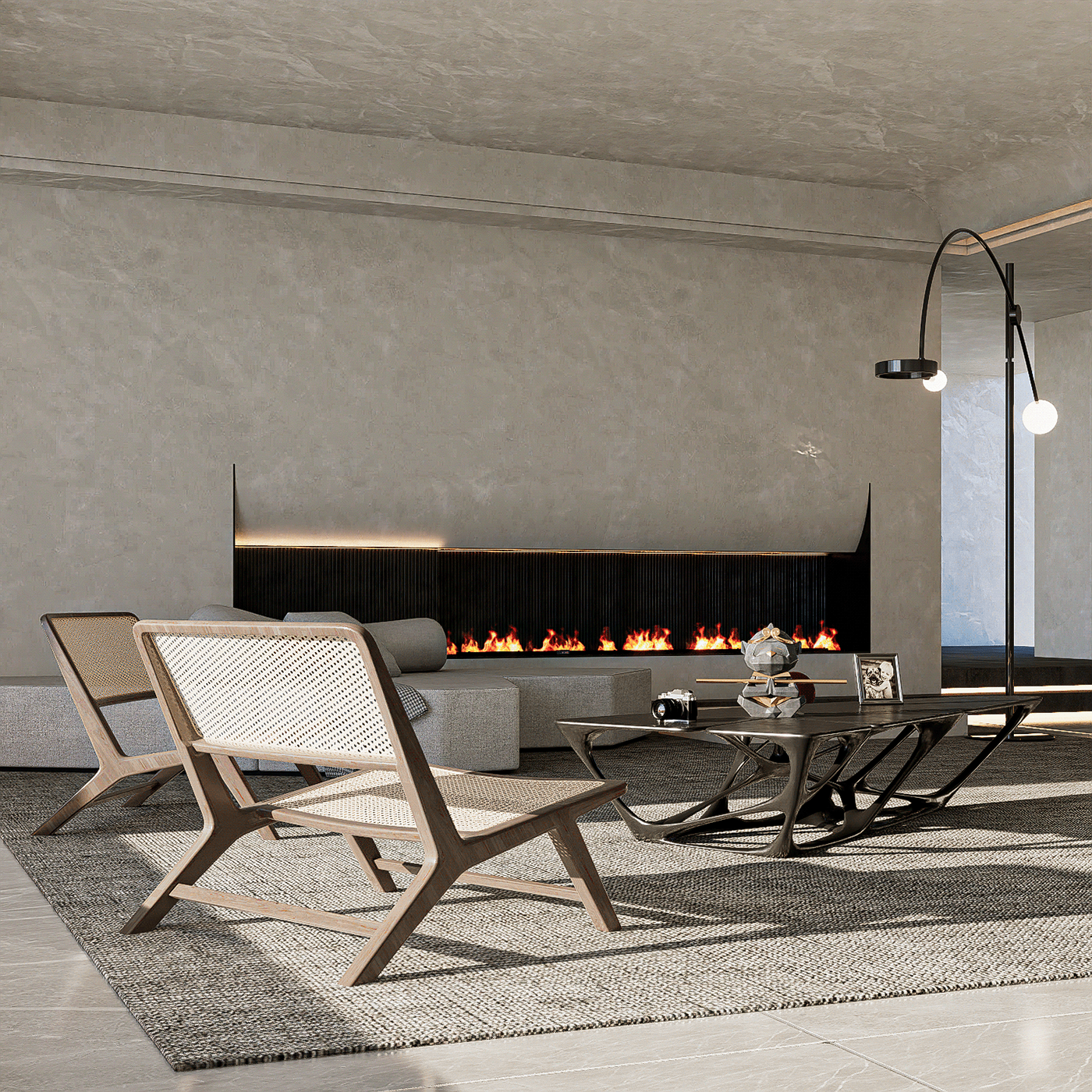 living room interior design  architecture Render 3D archviz Interior 3d modeling visualization modern