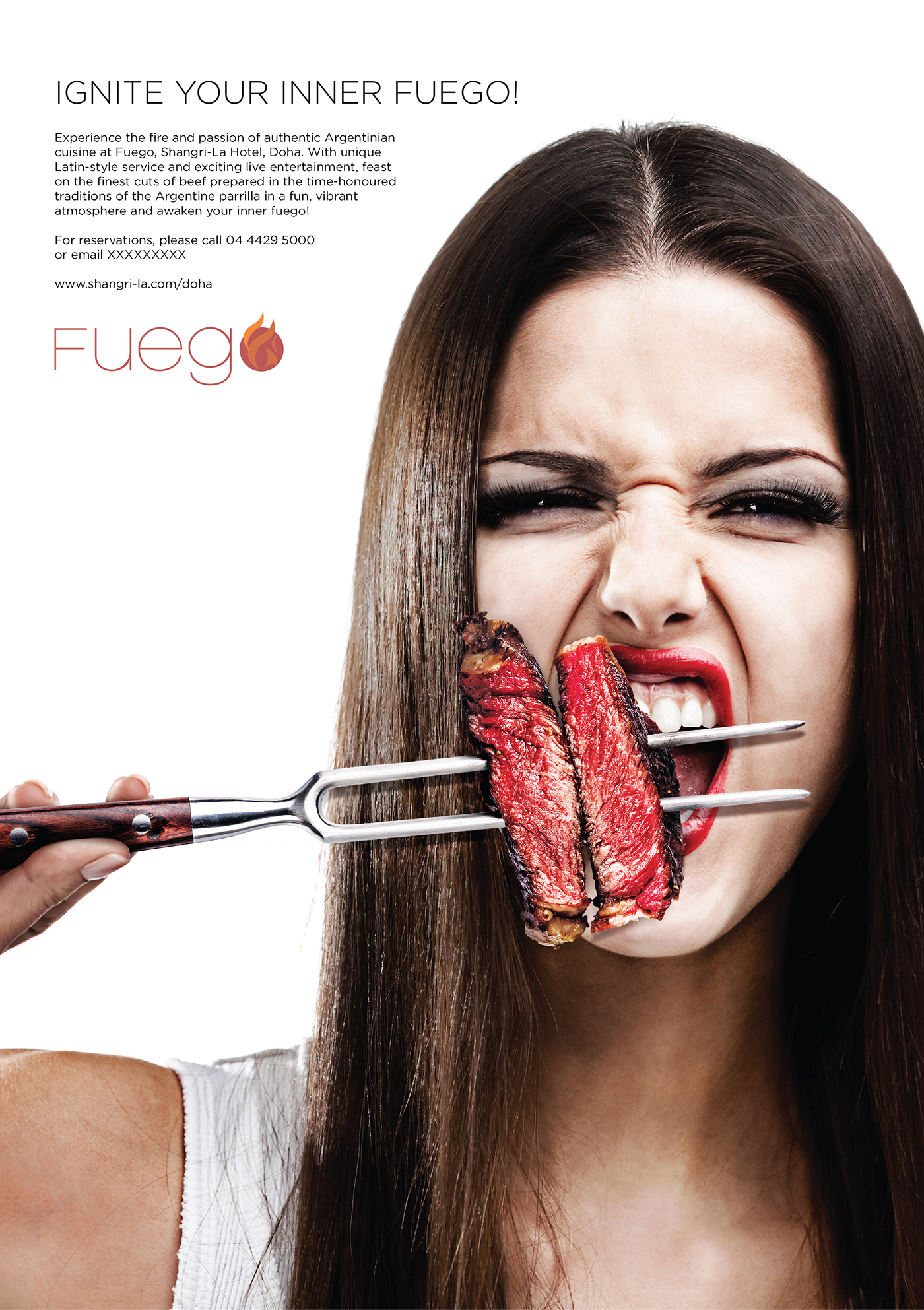 argentina South America passion fire Food  cuisine argentinian food girl bite eat Aggressive wild animal