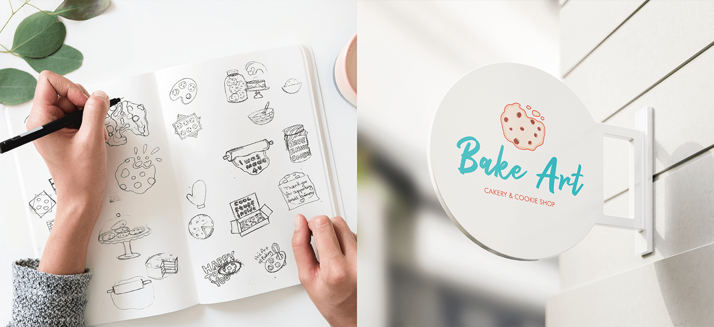 bakery bakery branding brand identity branding  cookies Logo Design Packaging sticker Sticker Design visual identity