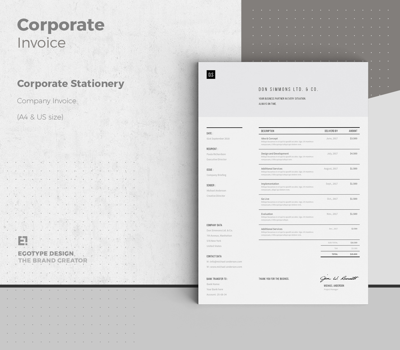 corporate Stationery design branding  identity letterhead Business Cards folder company templates