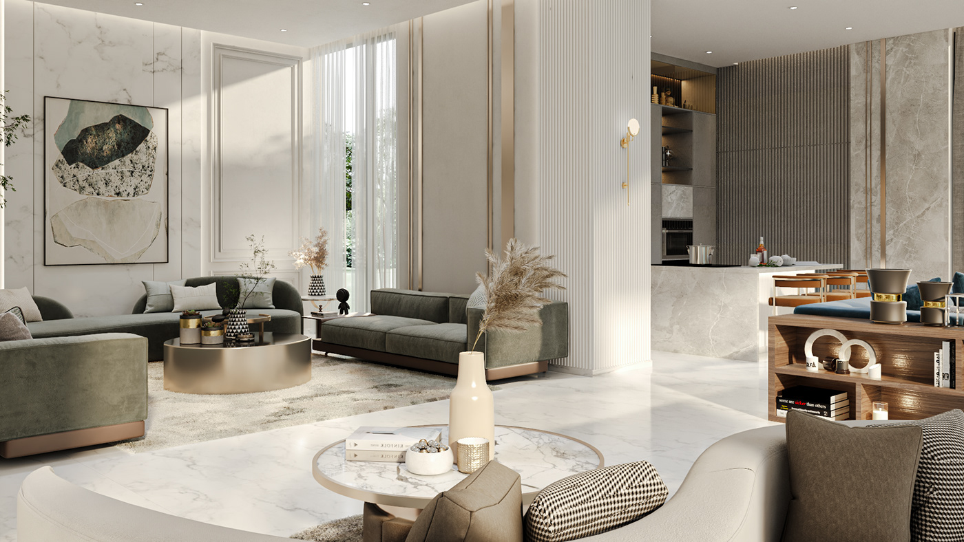 architecture contemporary design furniture Interior interior design  living room modern neoclassic visualization