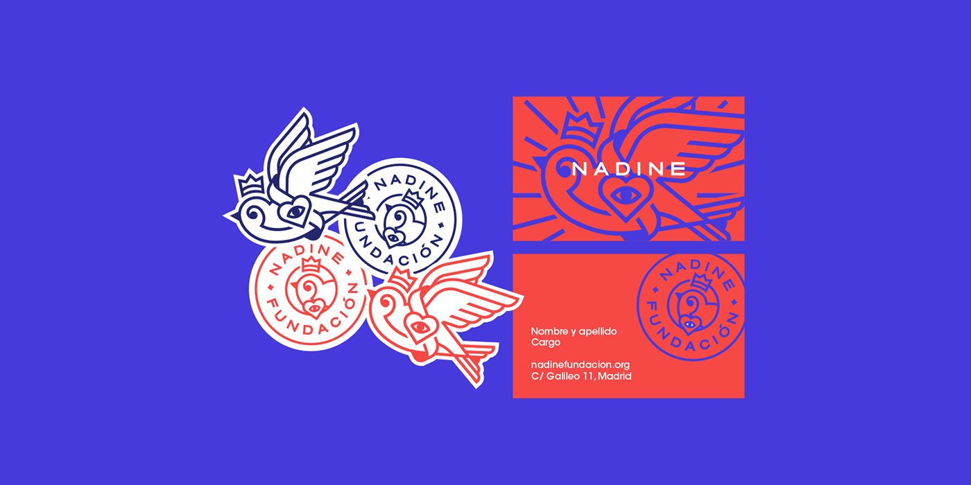brand crown heart Icon line logo motion nadine RESTYLING swallow