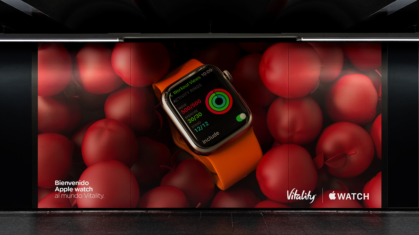 3D Render visualization apple watch ads