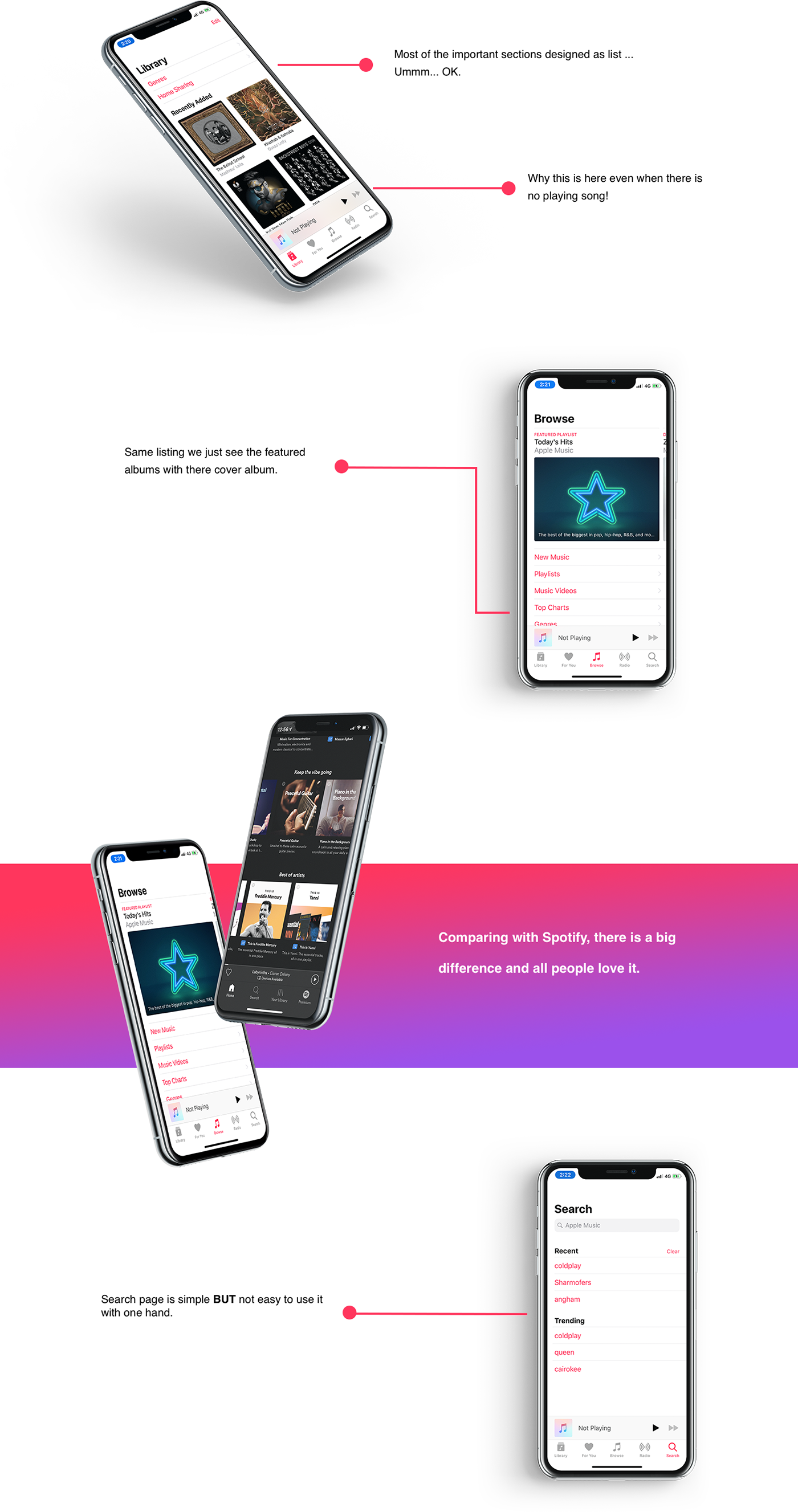 apple Apple Music ios 13 dark mode UI ux ui design UX design Case Study iphone xs