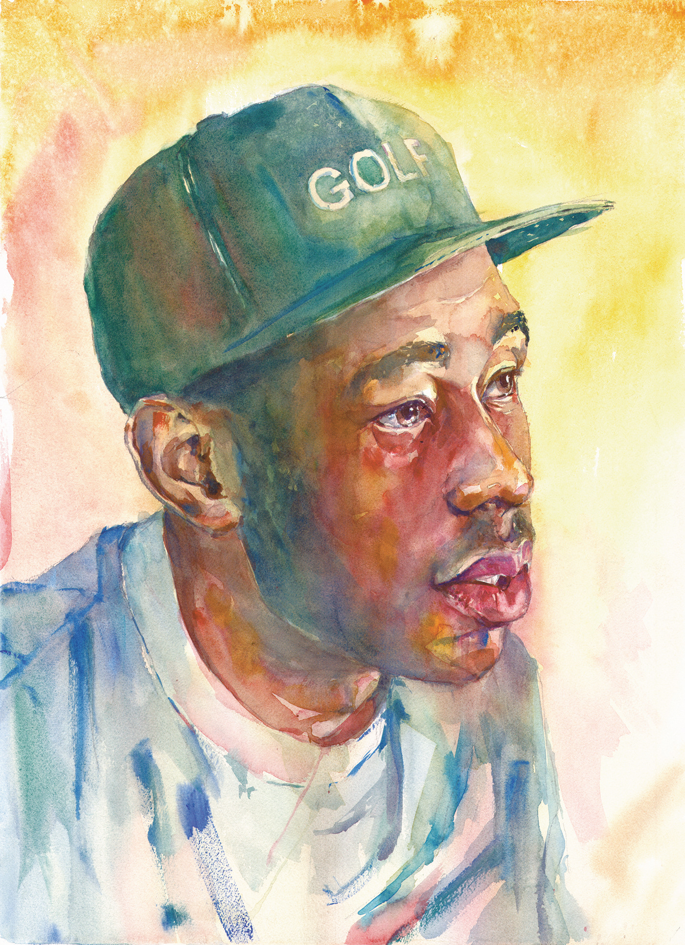 watercolor portraits tyler the creator Celebrity painting   Portraiture