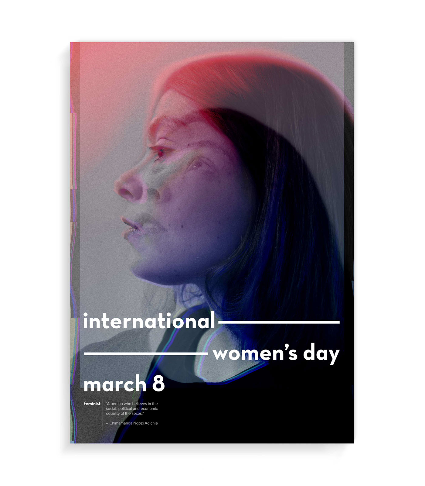 poster women's day type feminism March 8