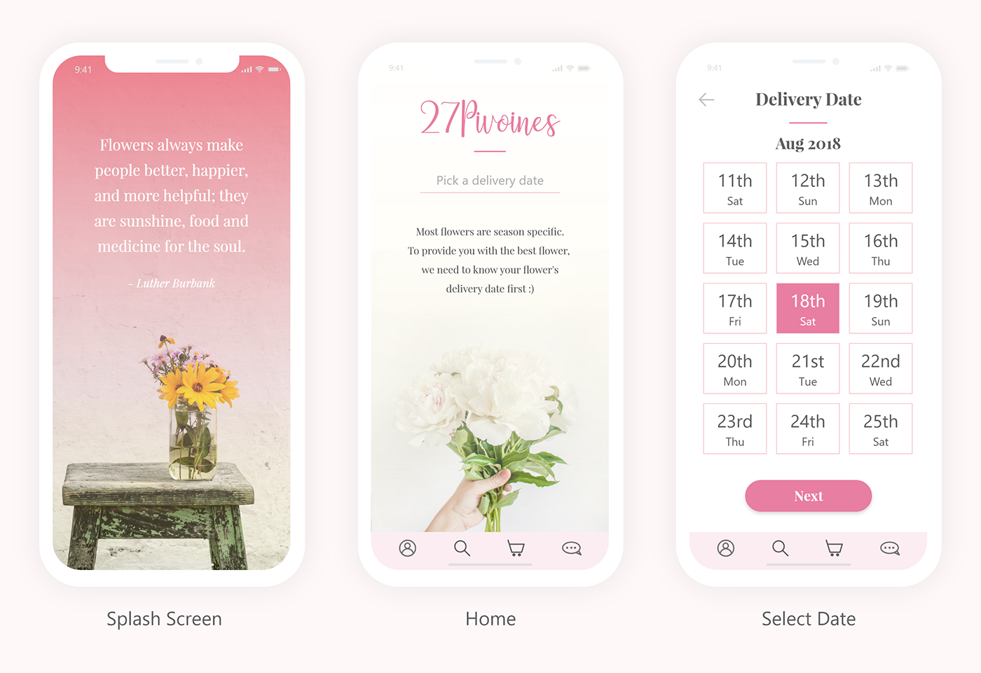 xddailychallenge florist app FLOWER ORDERING APP Mobile app