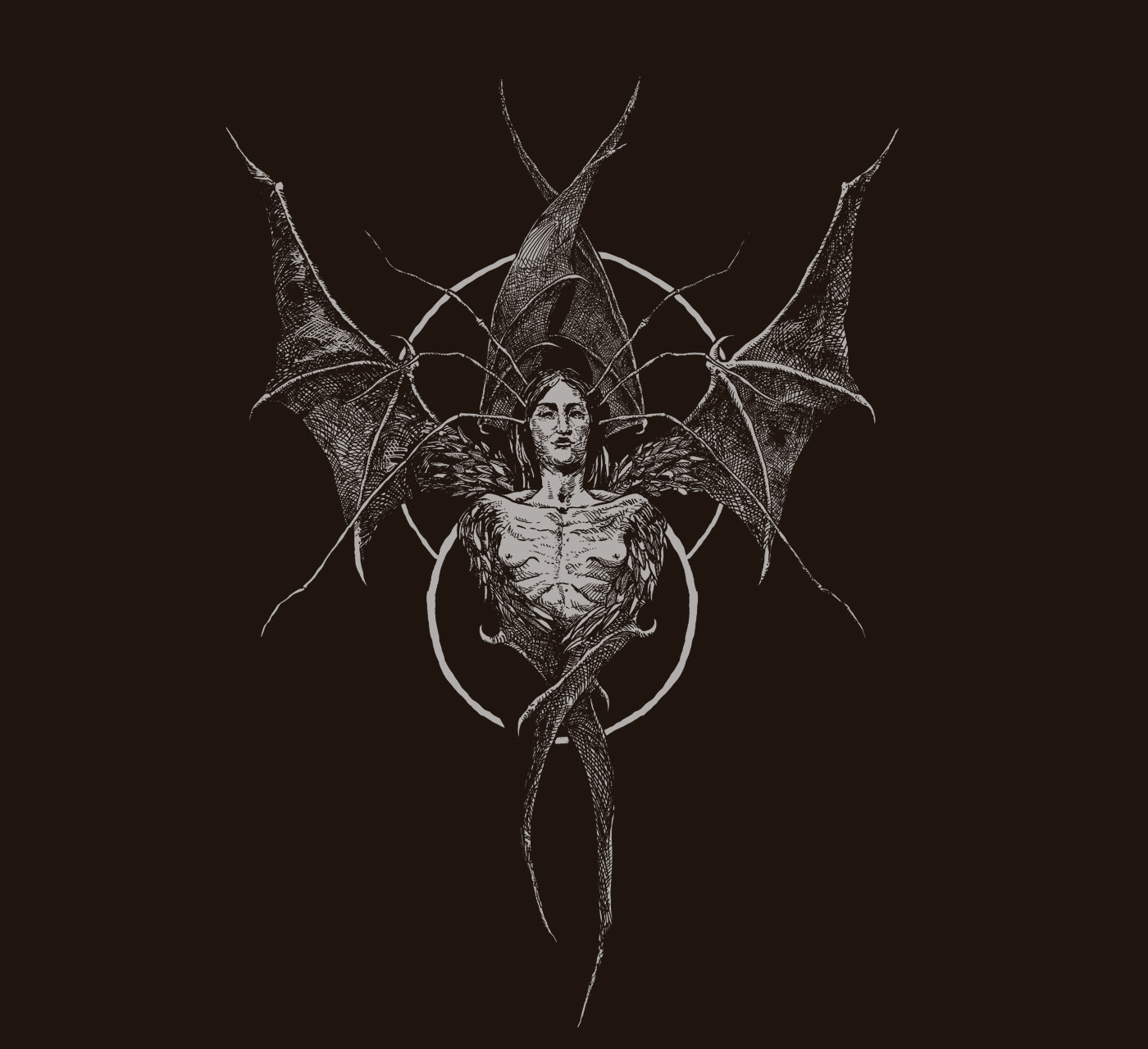 album cover dark illustration dark art black and white graphic design  engraving etching CD cover T-Shirt Design Metal Album Artworks