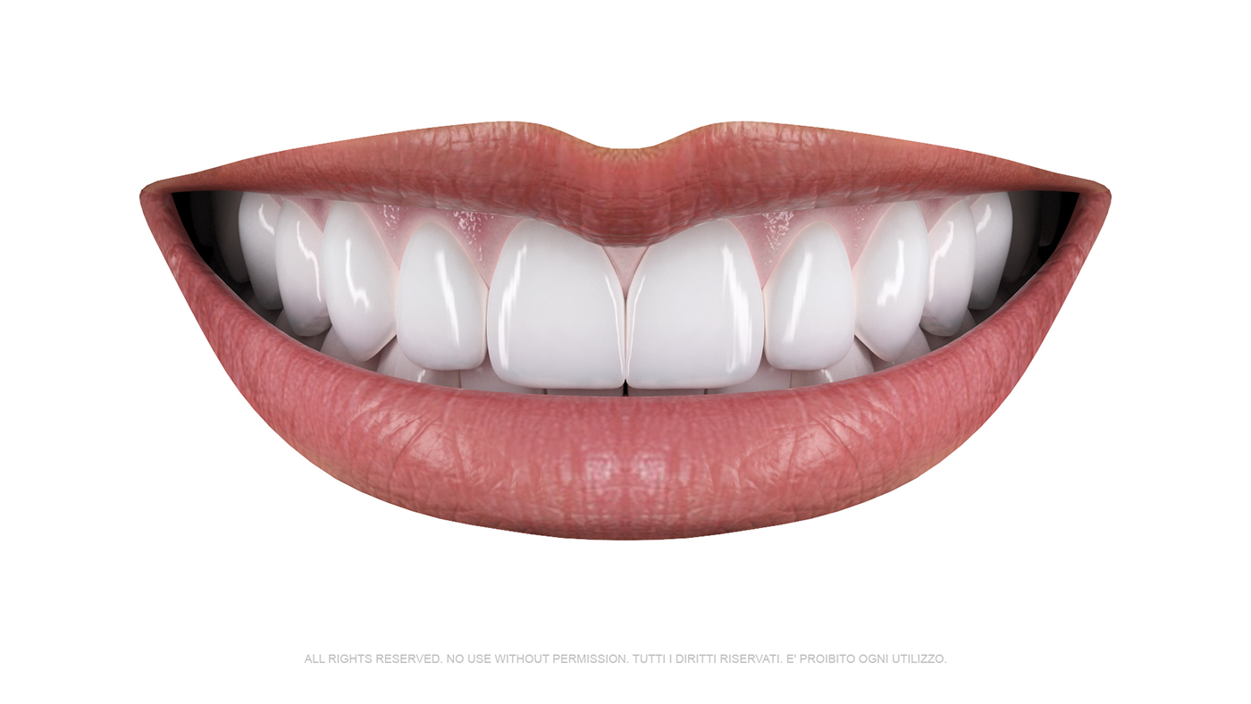 tooth teeth Mouth dentistry medical Esthetics 3D illustration