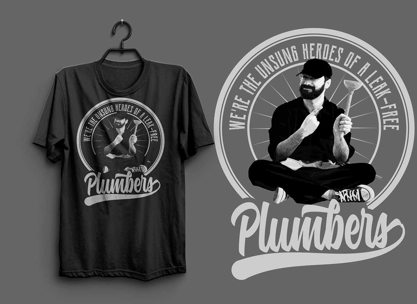 text Typography T-shirt vintage t-shirt t-shirt bundle custom tshirt design plumbers design Plumbers t-shirt tee shirt