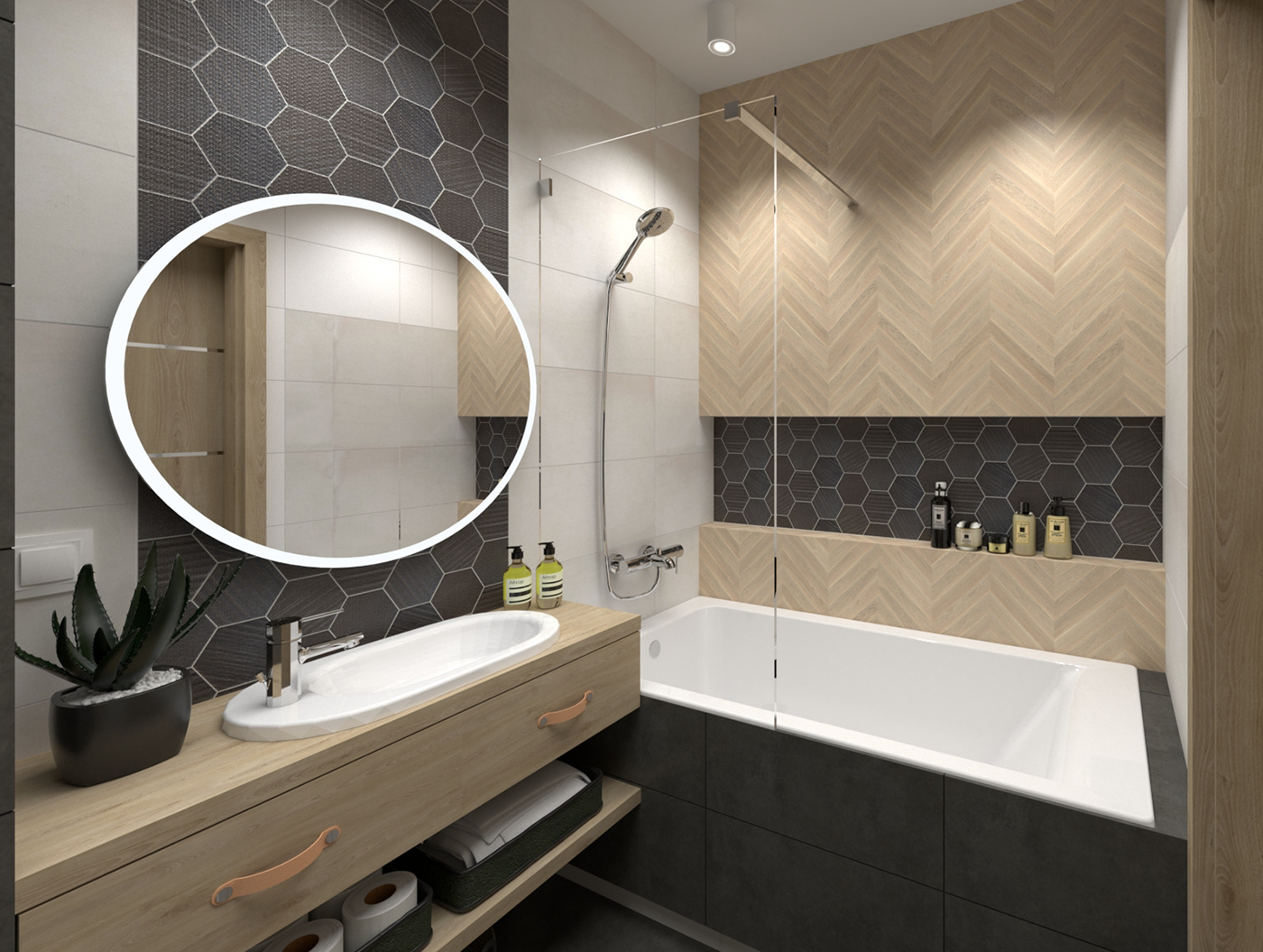 modern bathroom grey kitchen green bedroom ikea herringbone pattern