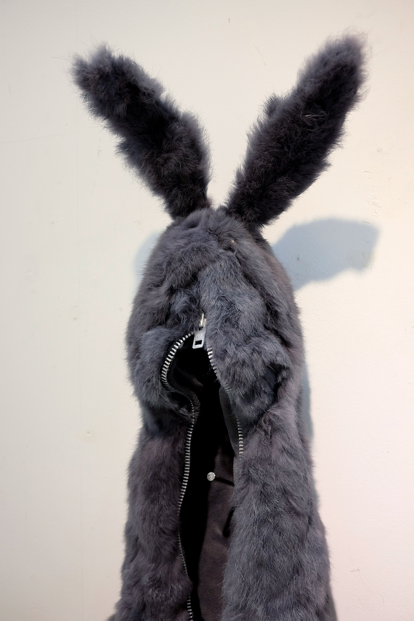 rabbit ghost Cruelty animal Fur Zipper installation art nuri