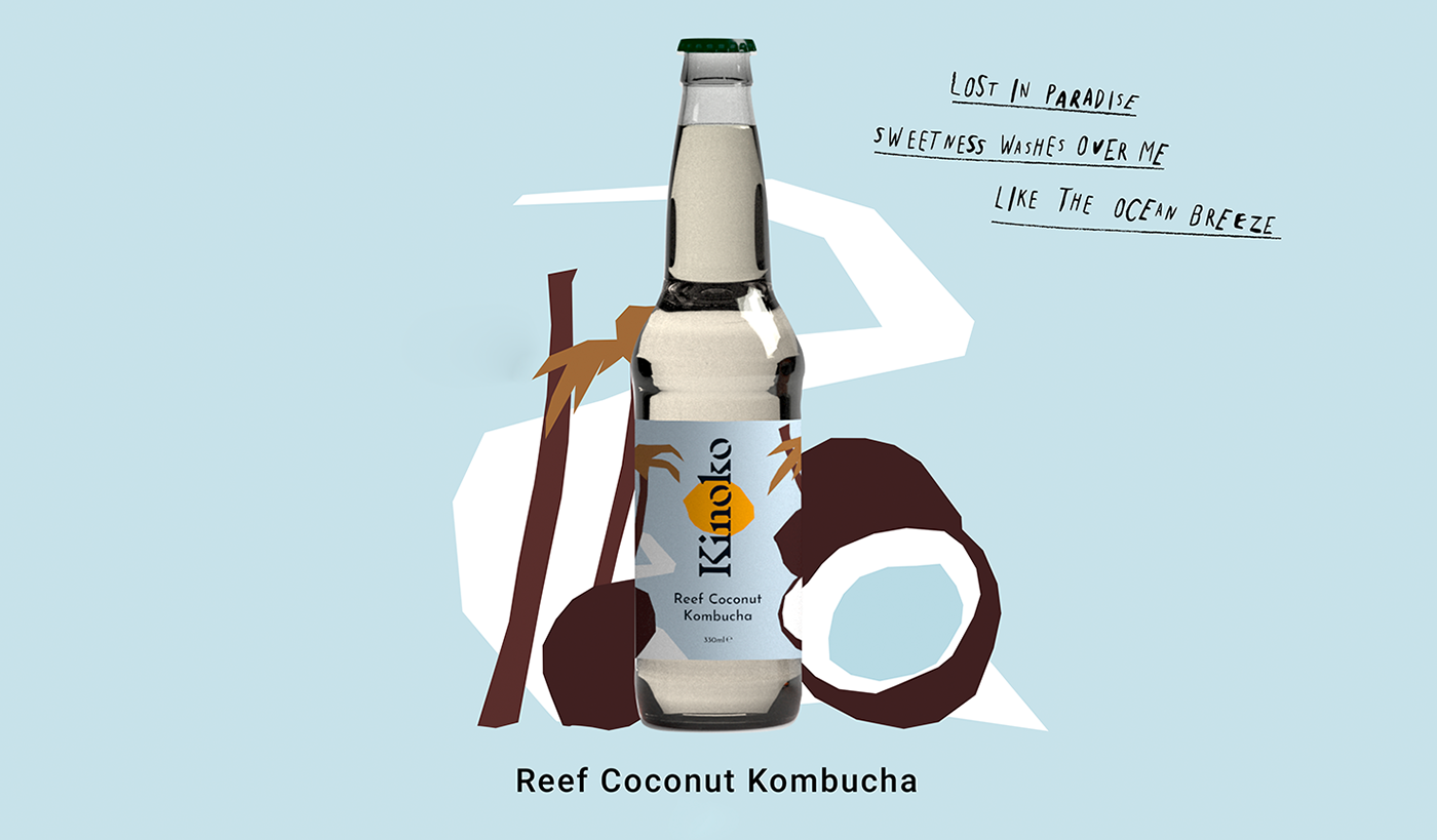 drinks Packaging ILLUSTRATION  branding  graphicdesign bottles kombucha vegan animation 