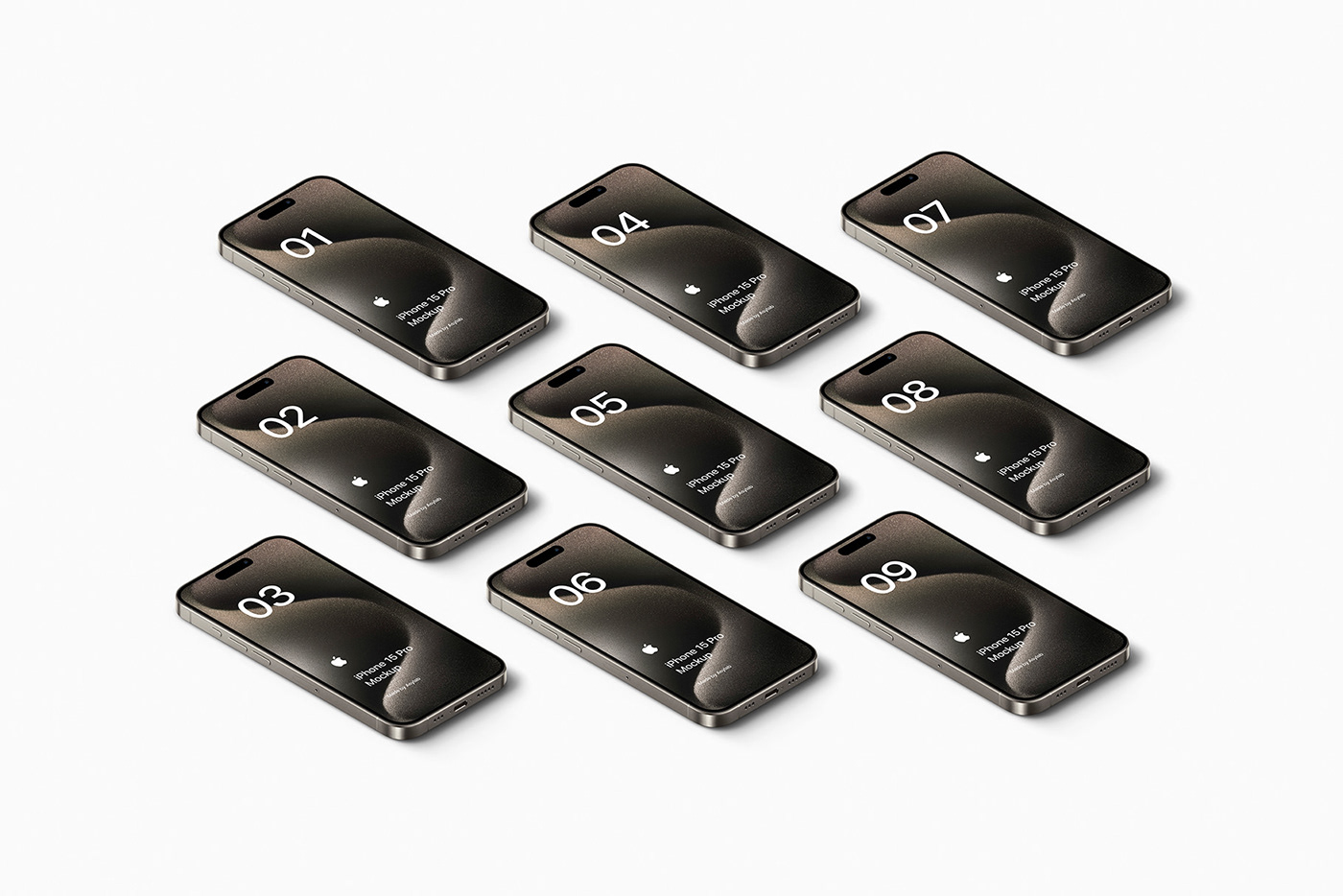 iphone 15 pro iphone 15 pro mockup psd Mockup mock up apple device smartphone template bundle