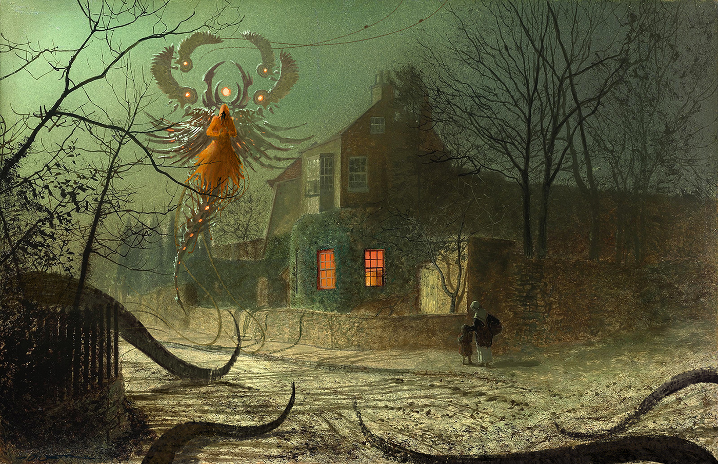 art Atkinson Grimshaw concept art cthulhu dark digital illustration digital painting fantasy horror lovecraft