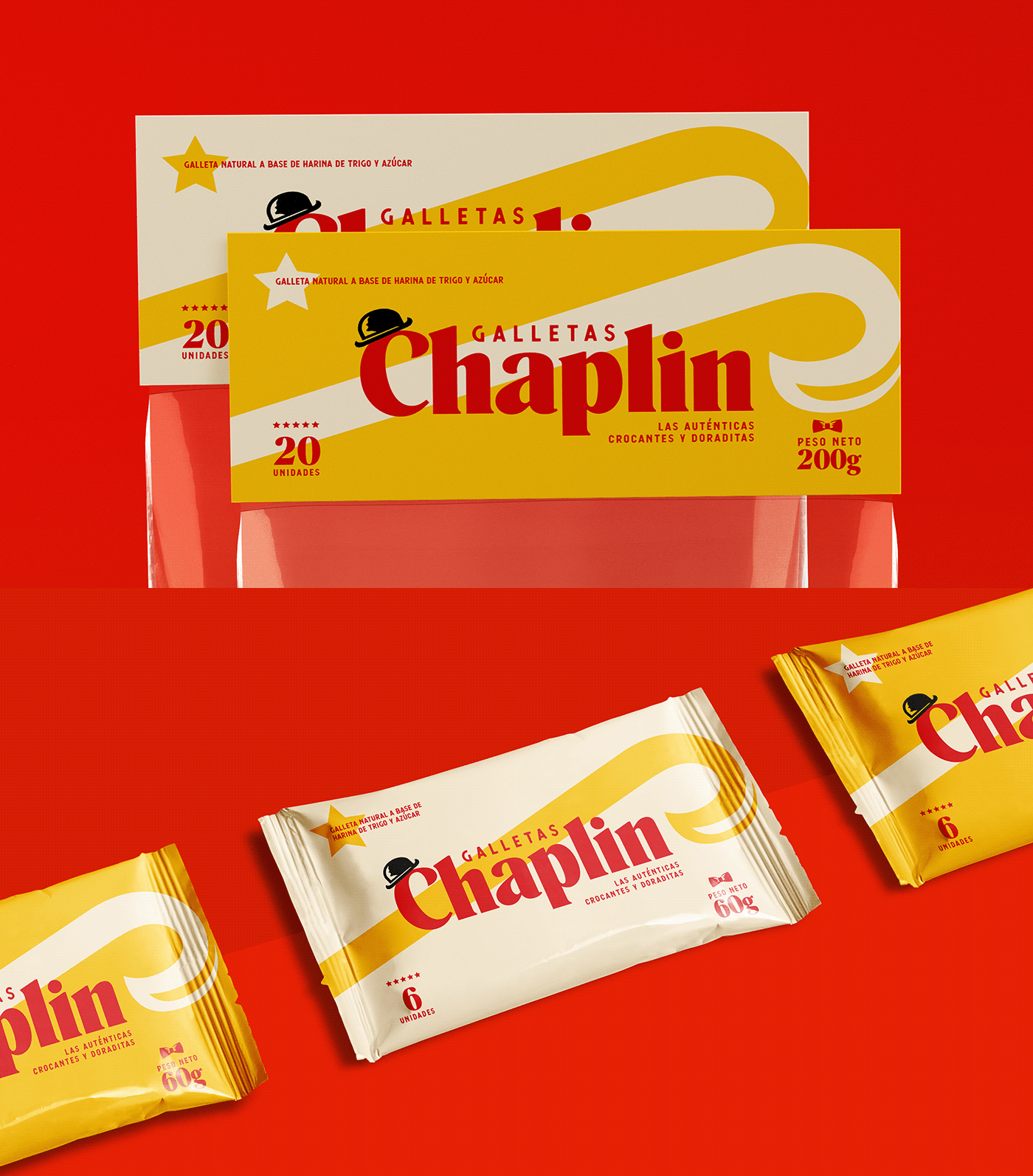 Packaging cookies biscuit galletas empaque branding  Chaplin Food 