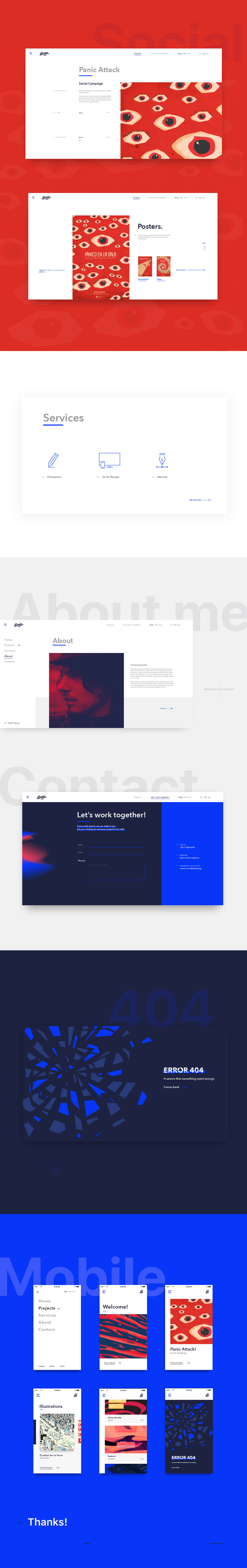 UX UI Website protfolio Self Promotion material design visual design UI Responsive branding  concept