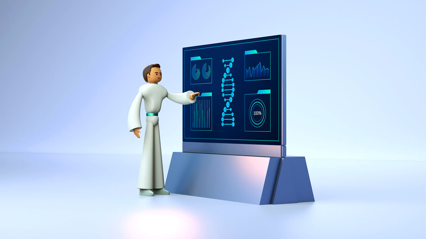 medical medicine research Health 3D daniel dominguez Character design  healthcare future innovation