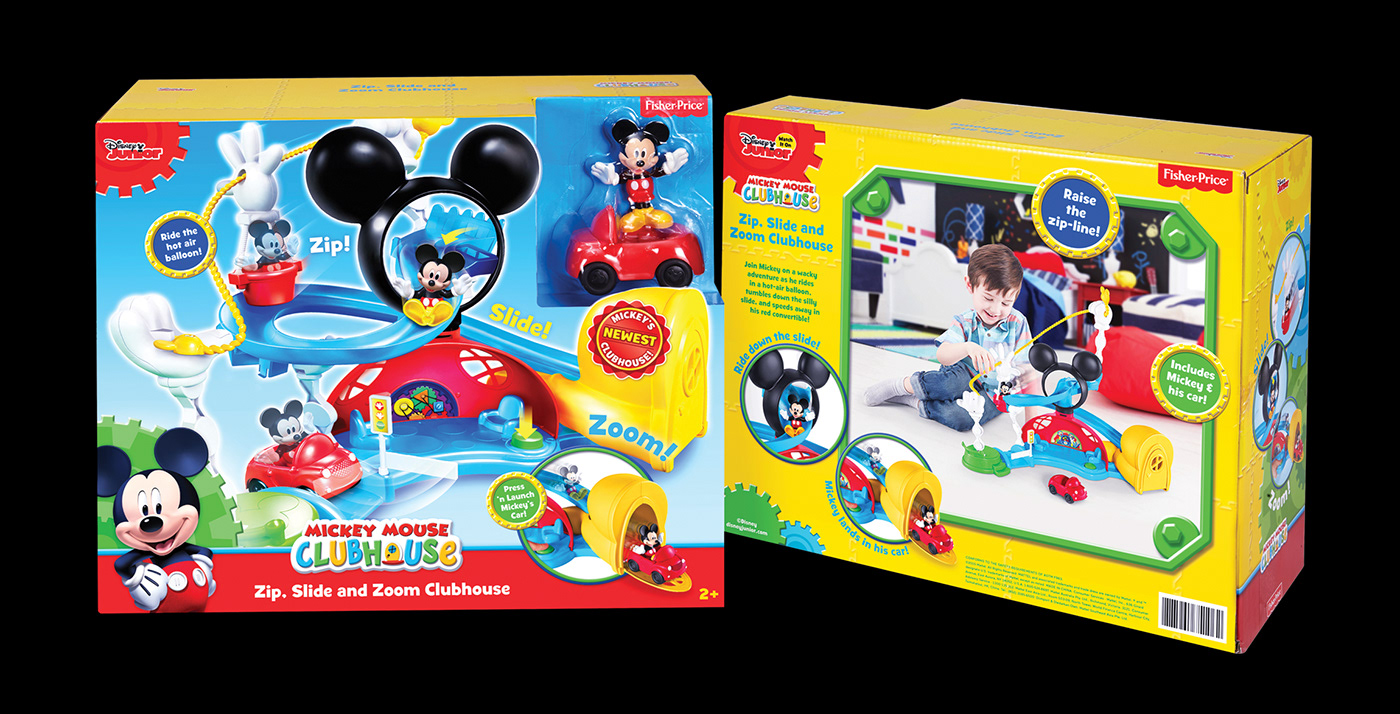 Adobe Portfolio mickey mouse disney mattel toy toy packaging Blister Figure Pack window box