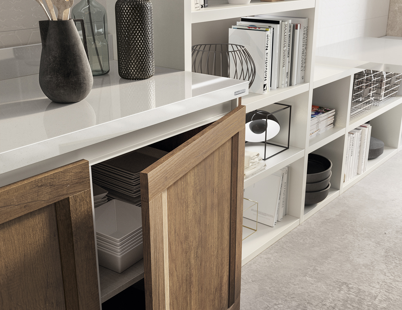 kithcen Cucina design inspiration 2019 Interior rendering Render LIVIMG furniture
