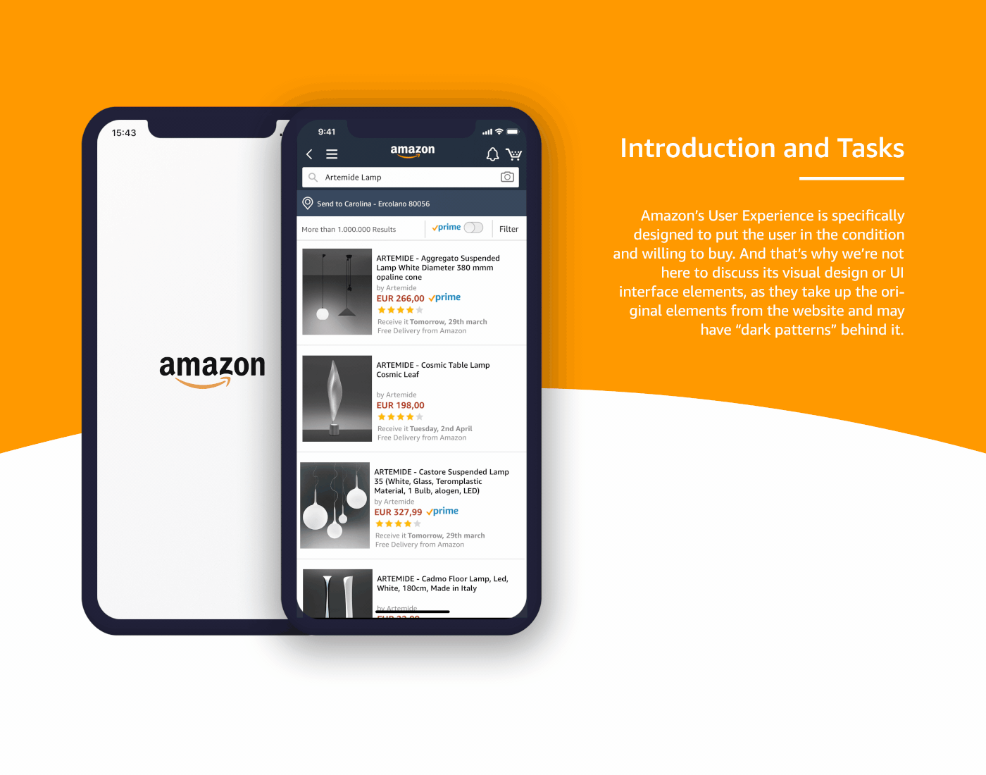 Amazon redesign interaction flow UI ux animation  app gesture ios