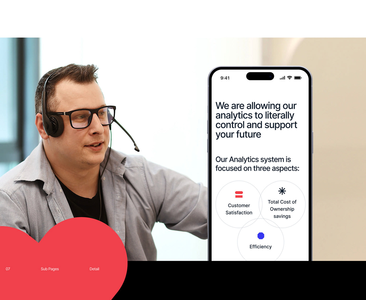 customer service support outsourcing business corporate UI/UX