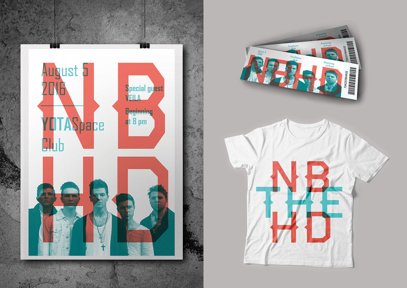 NBHD poster t-shirt ticket