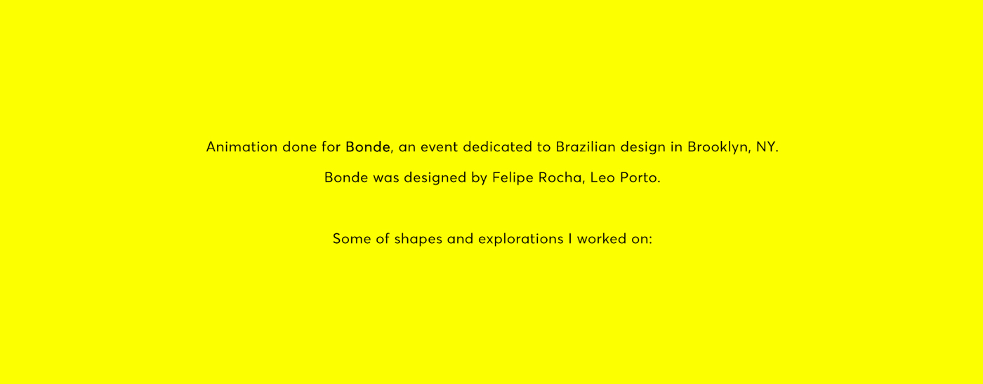 bonde design Brazil Brasil animation  shapes random exploration colours yellow