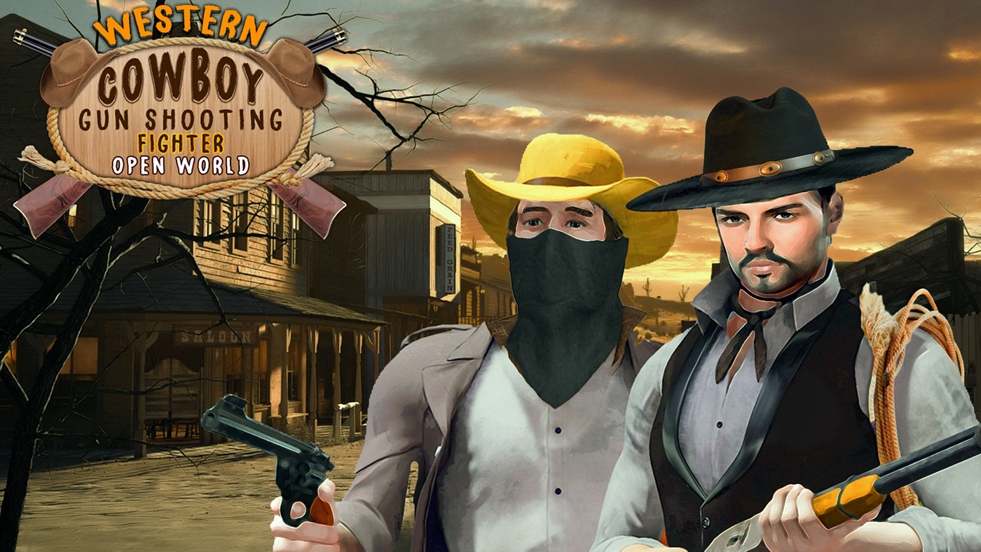 western cowboy Gun Shooting Fighter open world Post Production icon design  Character design  screenshot