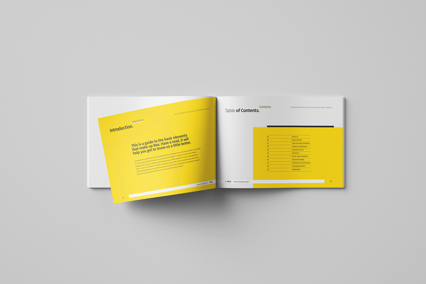 a4 brand brand guide brand manual brandbook corporate guidelines identity Manual Guides template