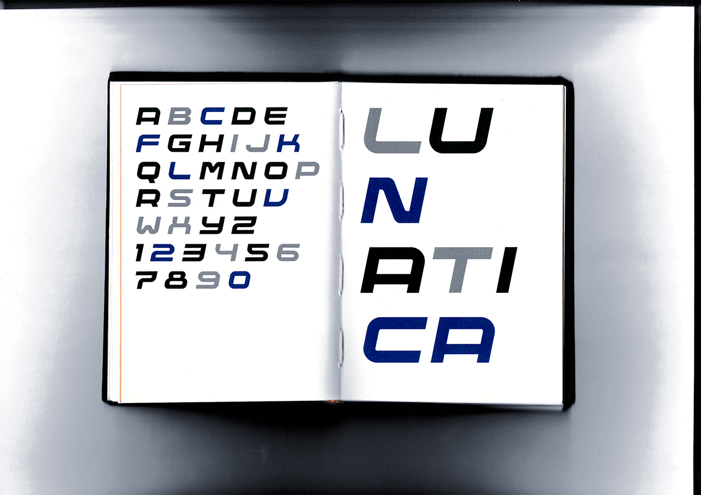 lunar Industries branding identity moon movie Typeface poster stationary manual