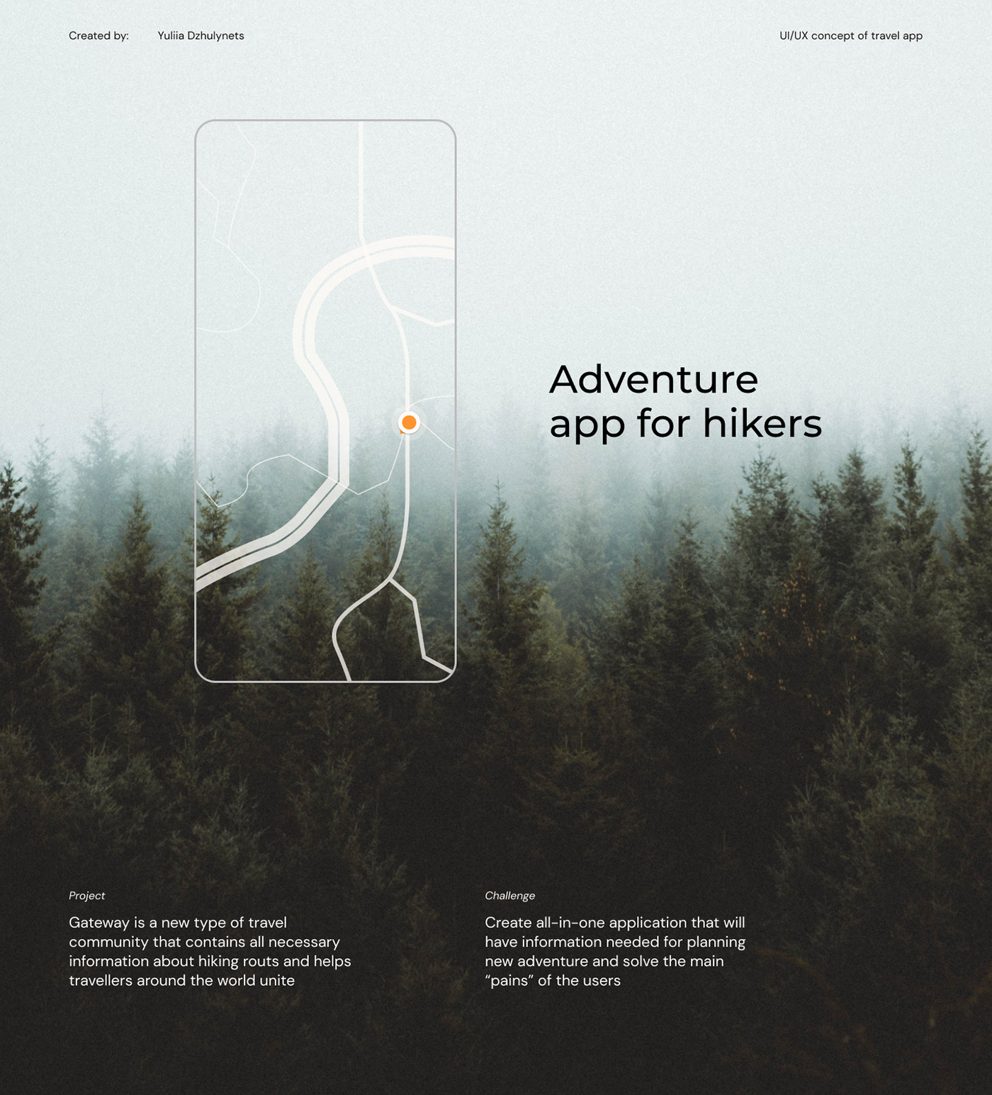 app navigation map Travel adventure hiking trekking Outdoor Nature UI/UX