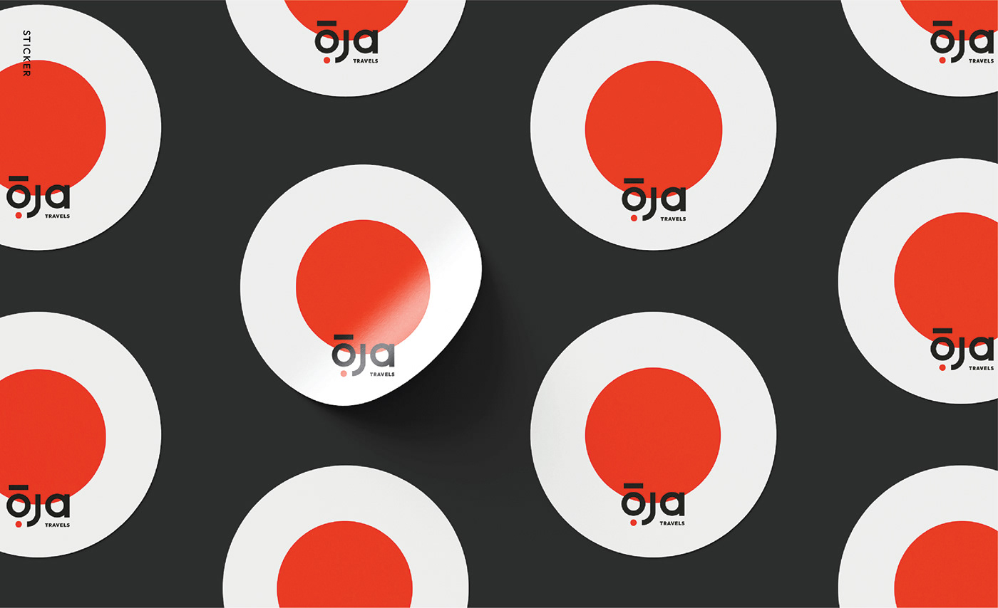 oja travels Japanese agency stickers