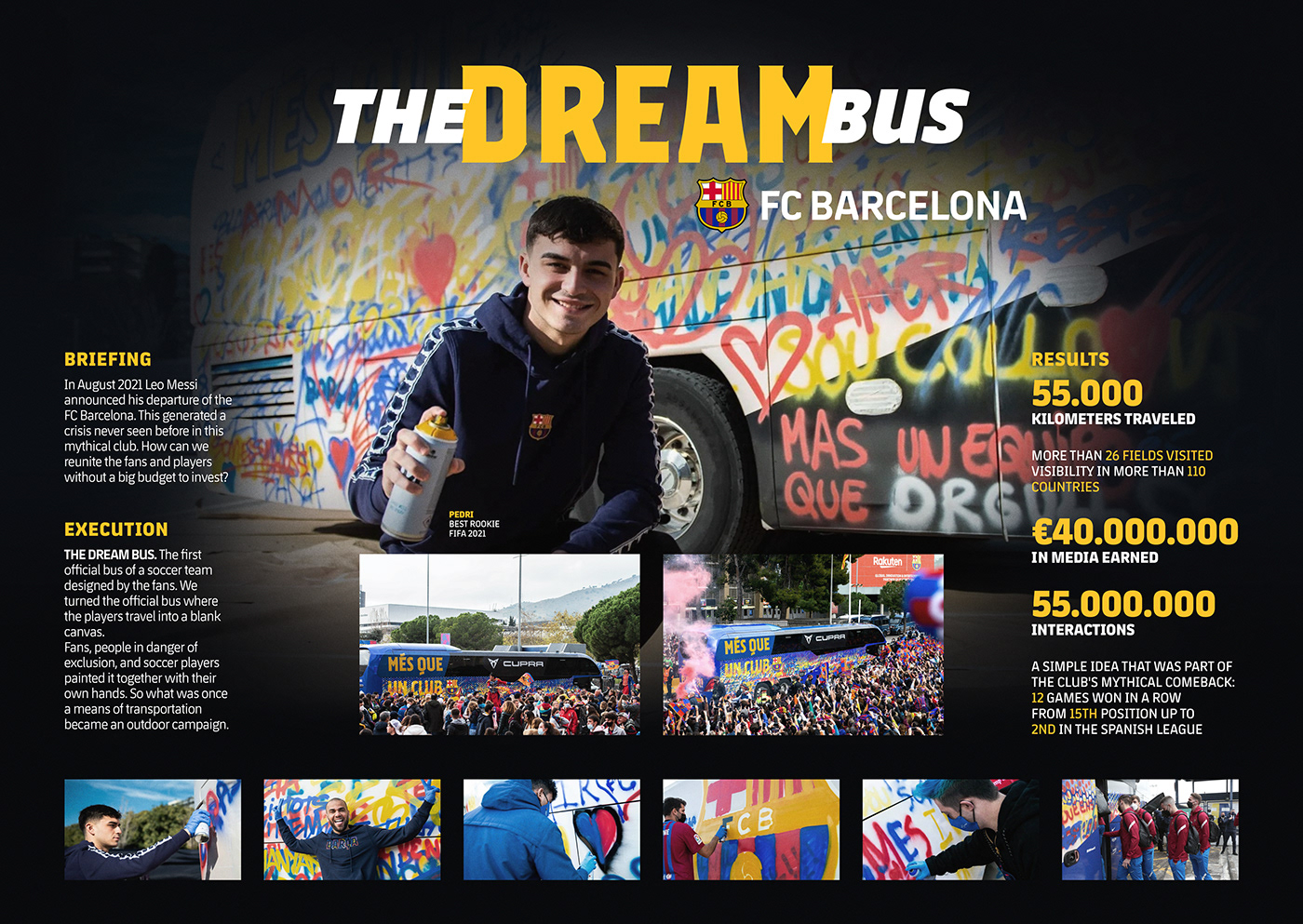 Advertising  art art direction  Barca barcelona bus Futbol ILLUSTRATION  soccer typography  