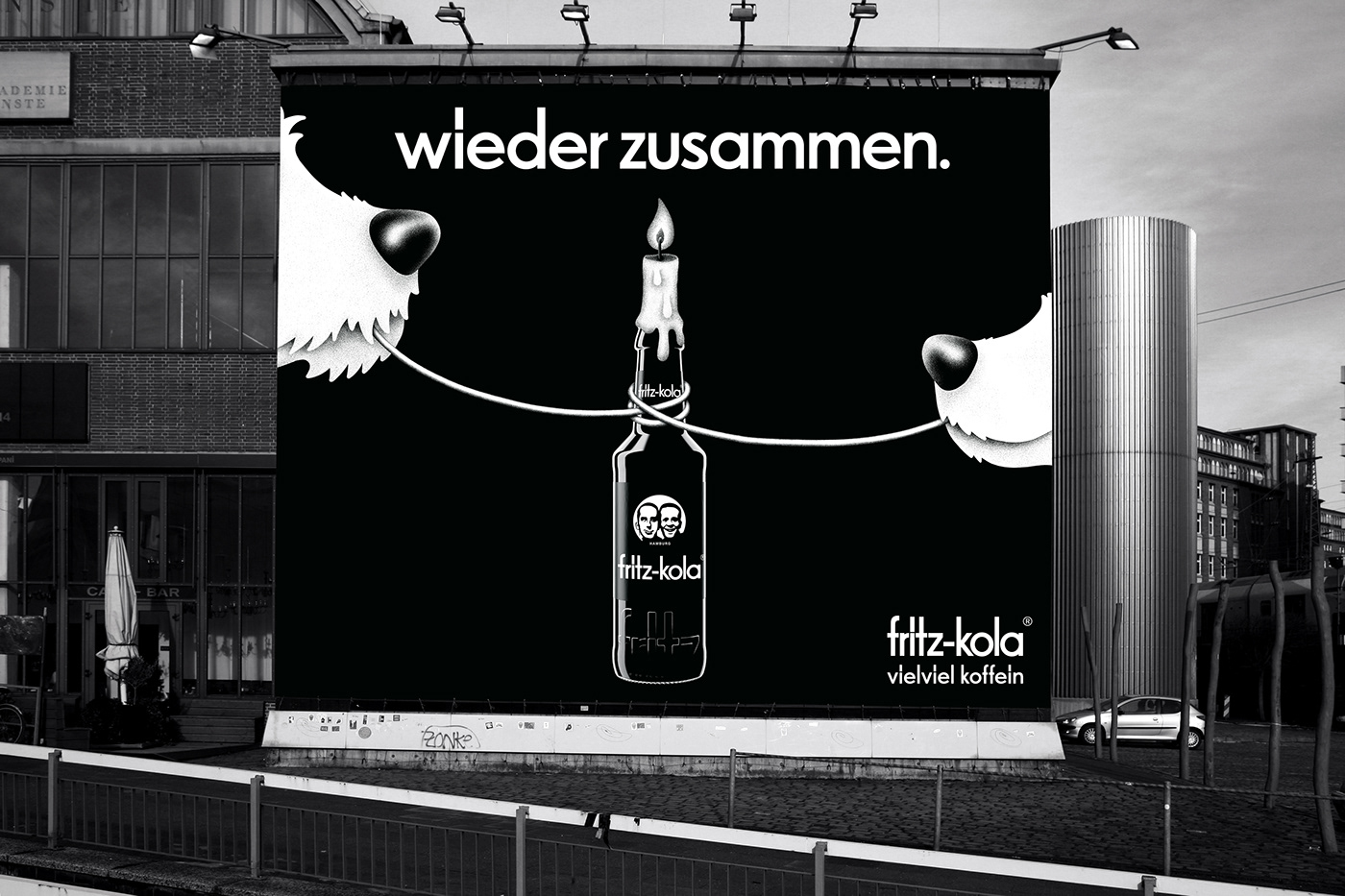 Advertising  Billboards design fritz-kola german ILLUSTRATION  Plakate rocketandwink streetart werbung