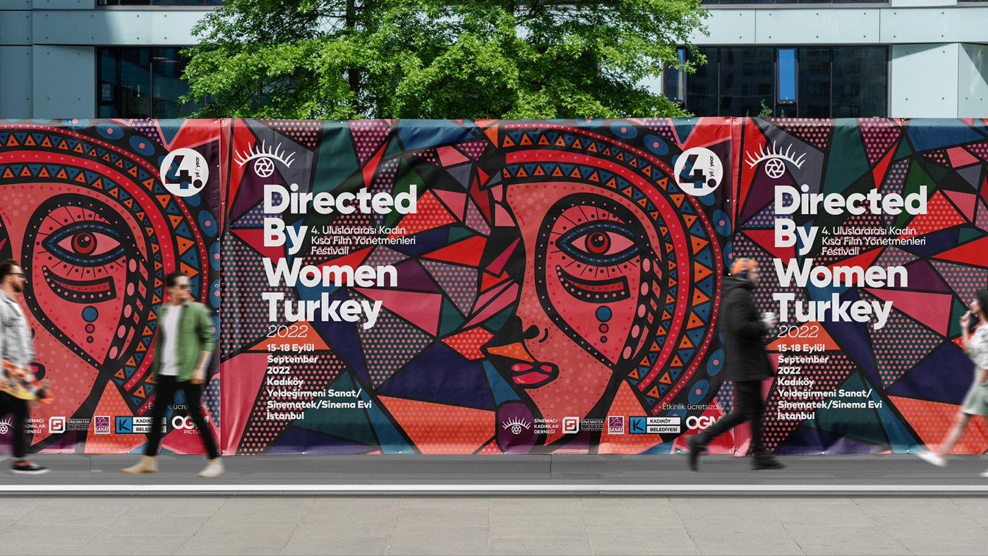 art direction  branding  Directed by Women Turkey festival graphic design  ILLUSTRATION  Poster Design