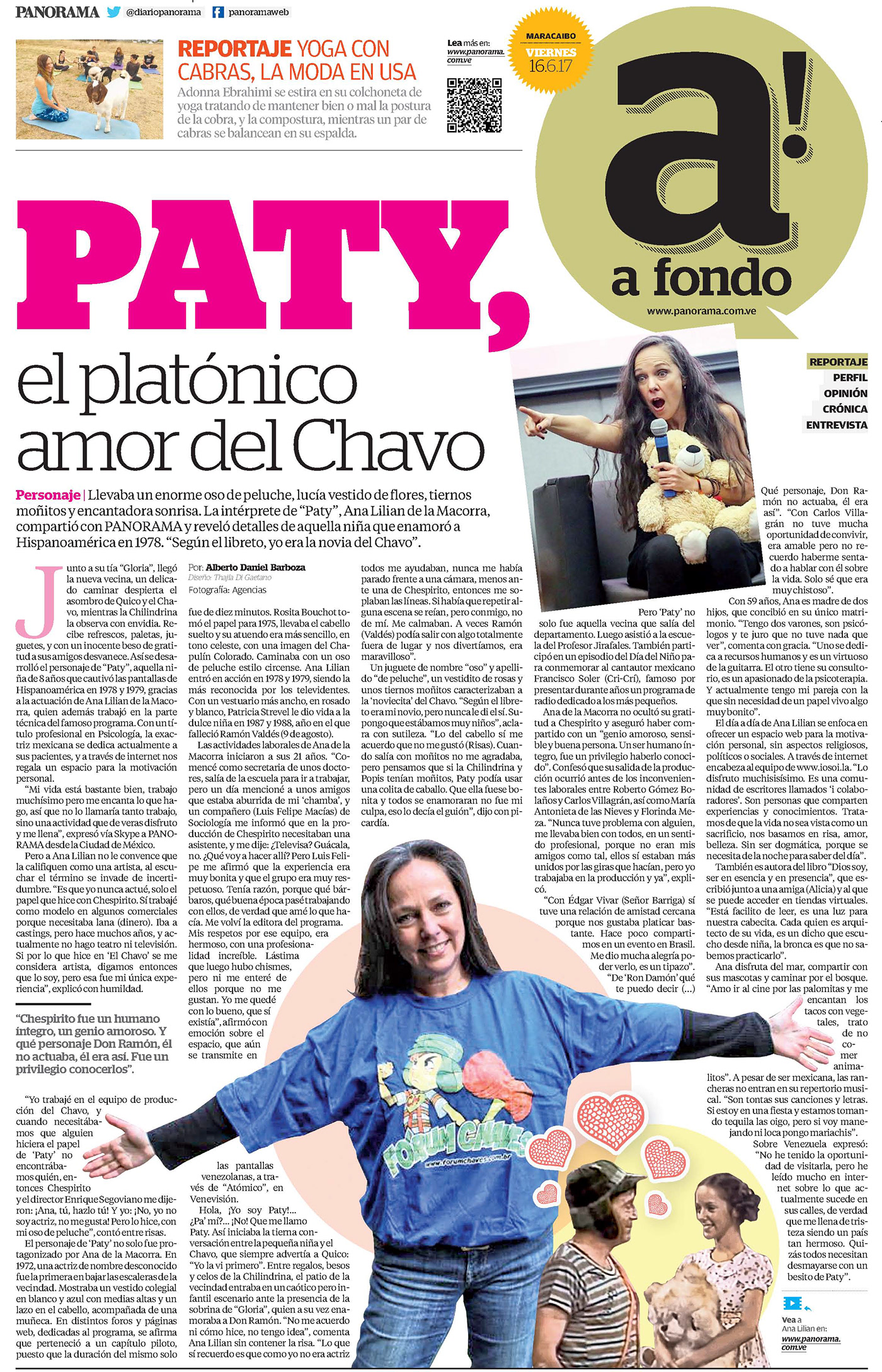 paty El Chavo reportajes espectáculos