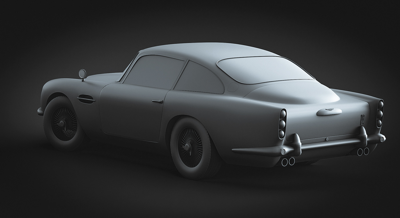 3D aston martin b3d car modeling