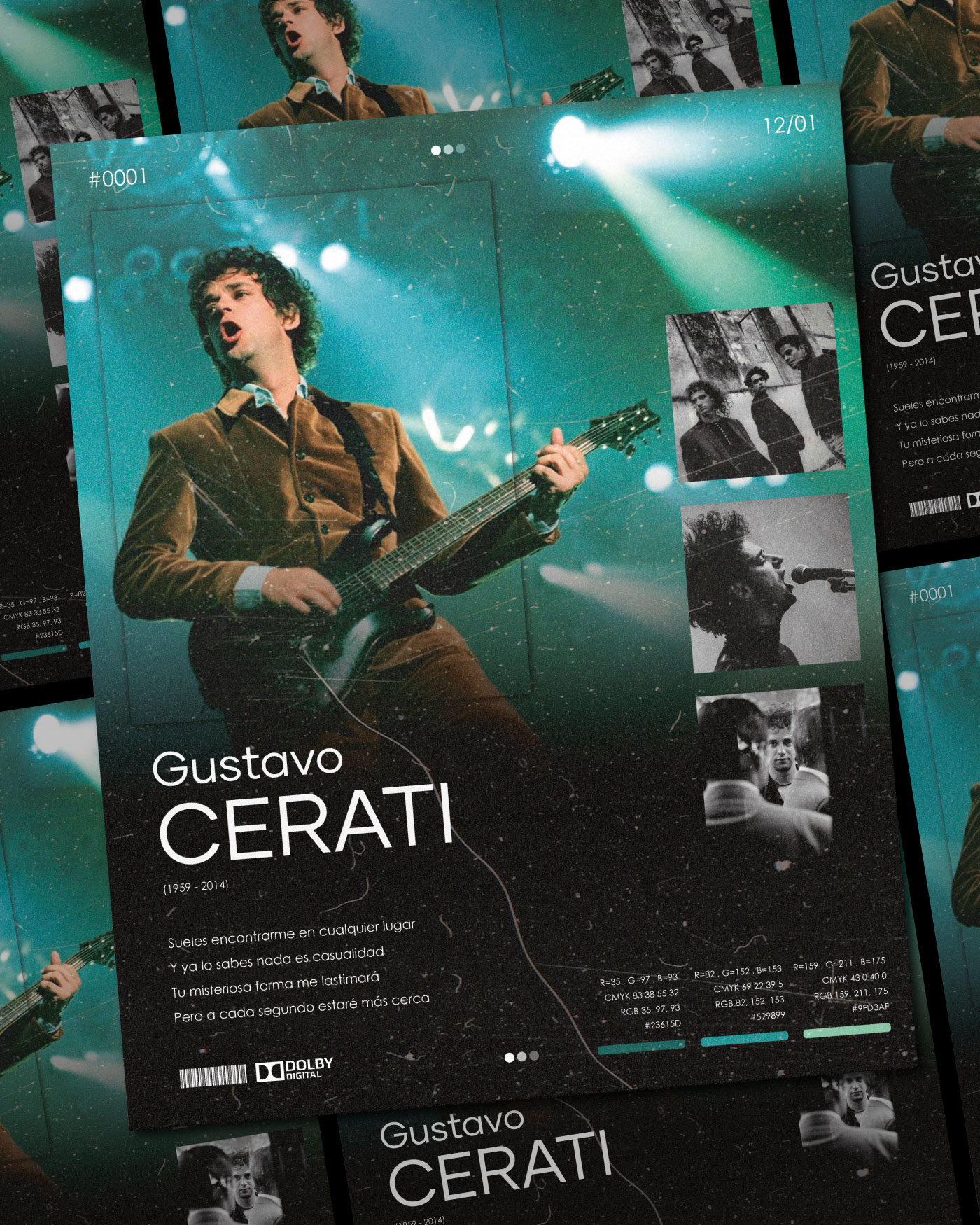 Gustavo Cerati soda stereo diseño gráfico collage Digital Art  adobe illustrator designer graphic Social media post Graphic Designer