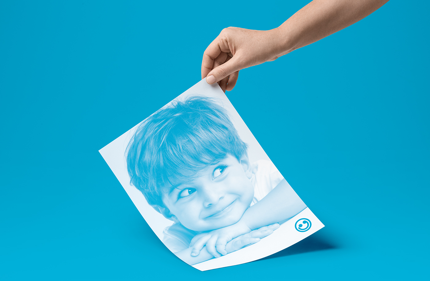 graphic design  children help smile blue happy hugs