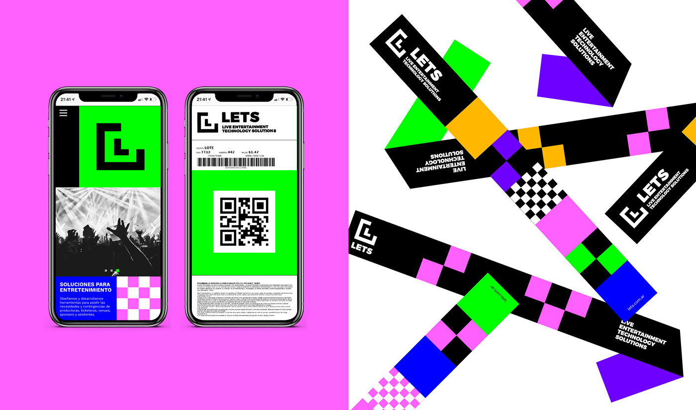 app branding  colour entertaiment grid mobile qr Technology type Web Design 