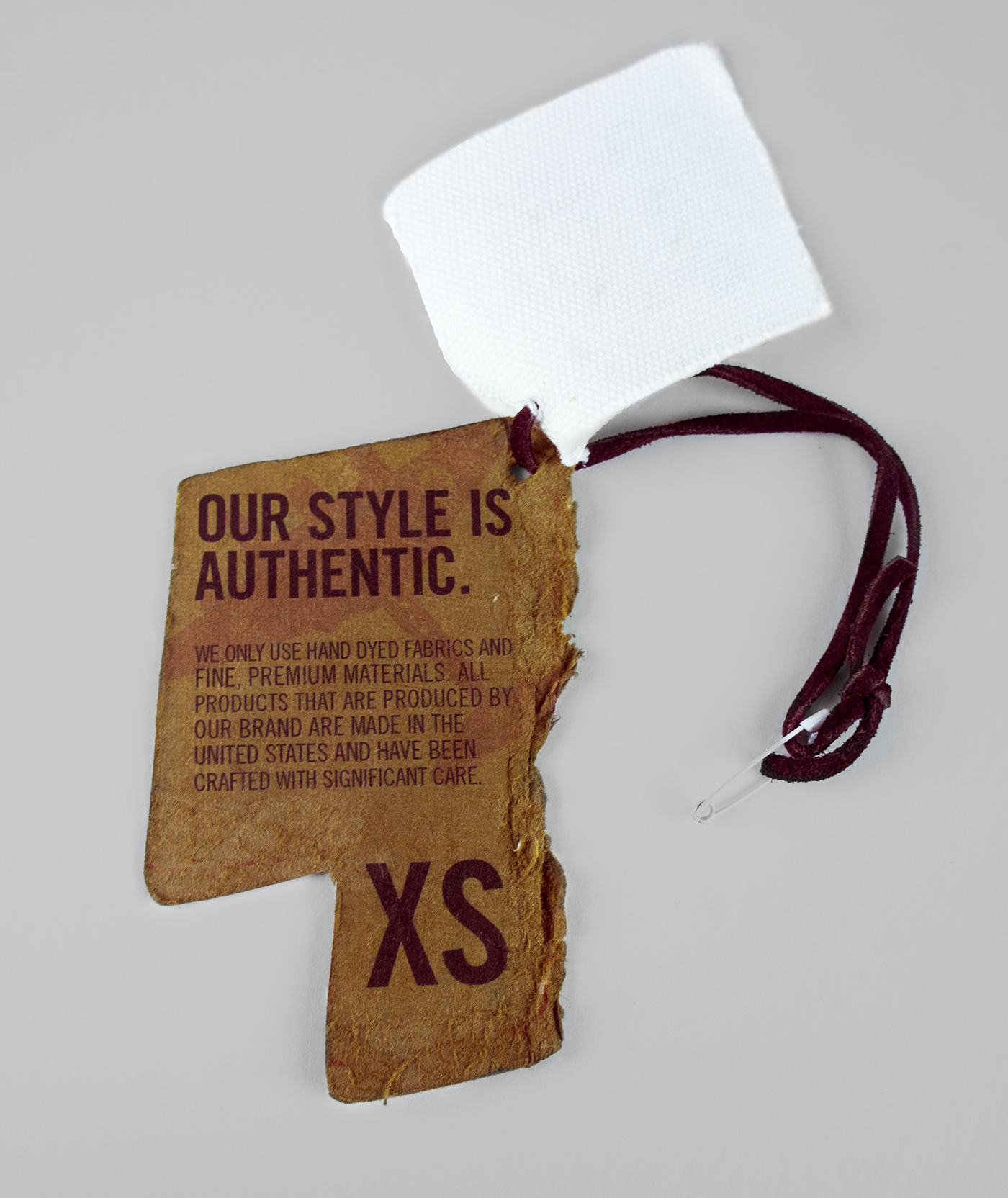 Clothing Tag system vintage tags Distressed red edgy