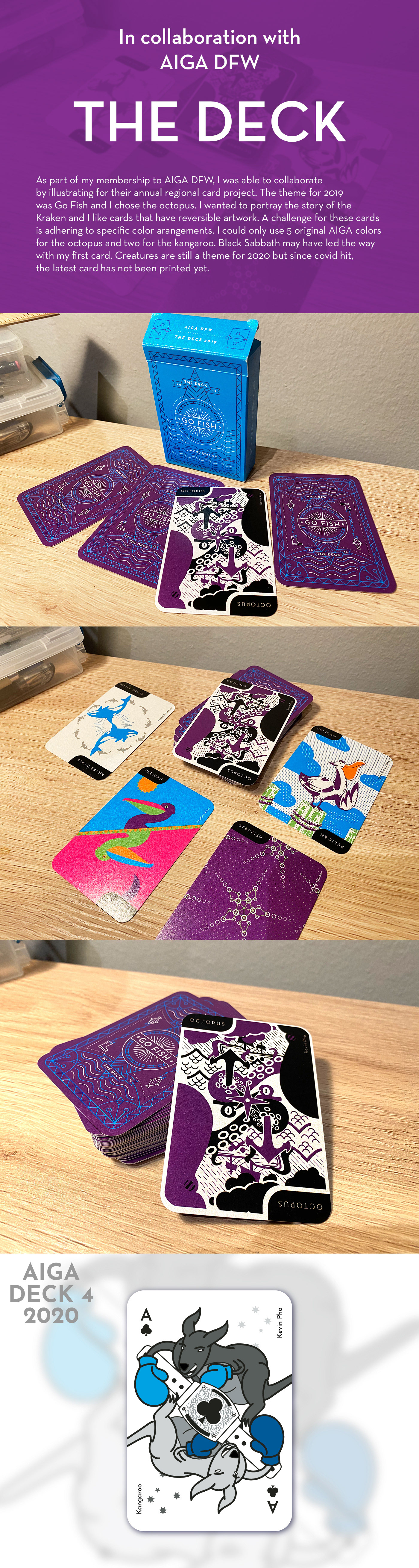 aiga AIGADFW blue cards kangaroo octopus Playing Cards purple Thedeck