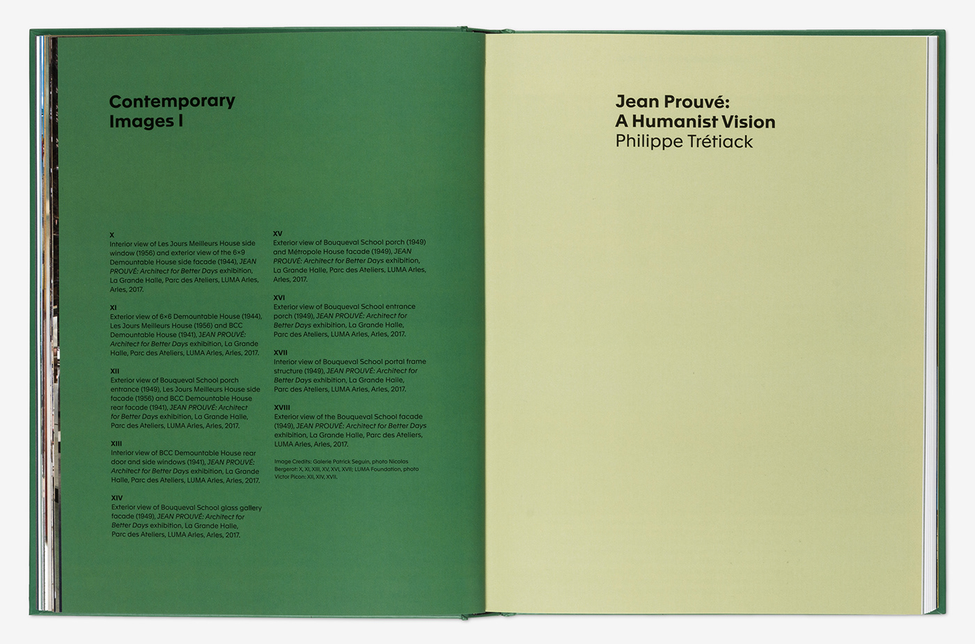 graphic design  book design book architecture typography   type green editorial design  Jean Prouvé phaidon