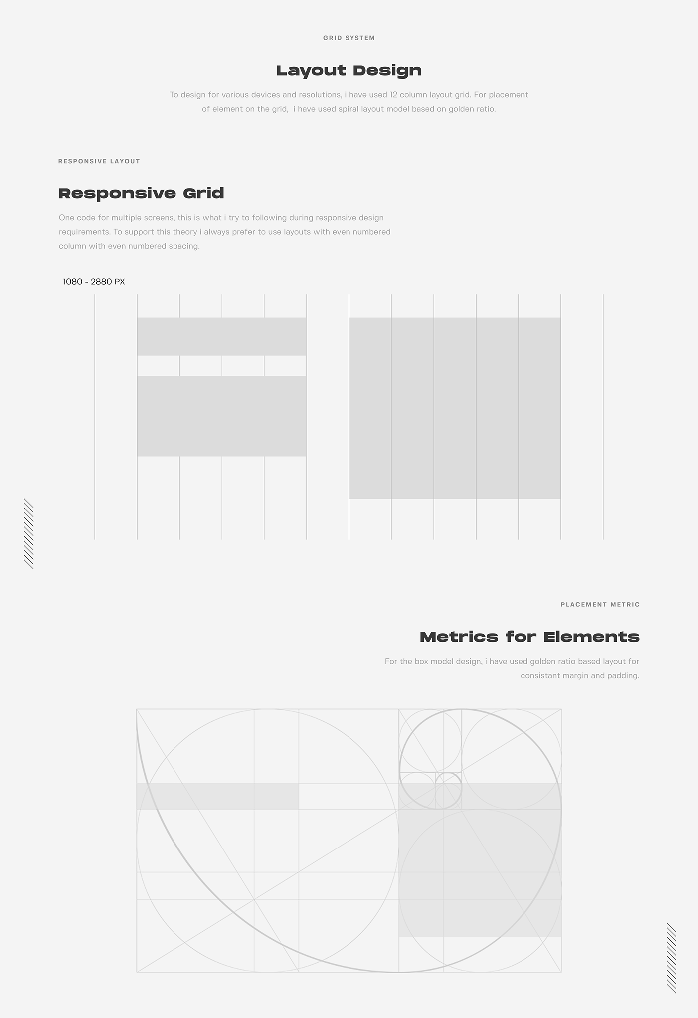 minimal portfolio sketches UI ux visuals Webdesign